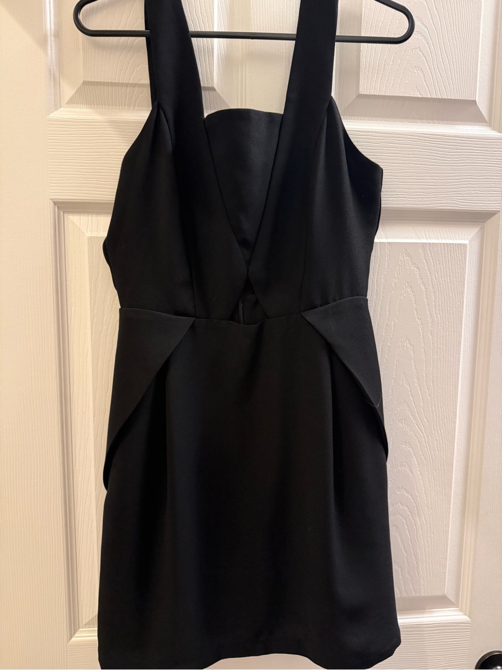 The Impeccable Pig Black V-Neck Mini Dress